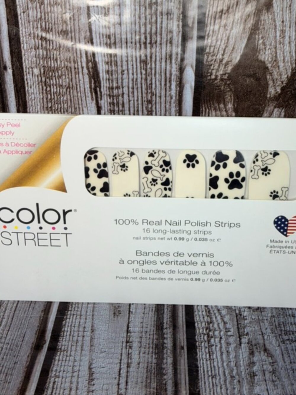 Party Paws Color Street Nail Polish Strips Retired Dog Paws Overlay Nail Art